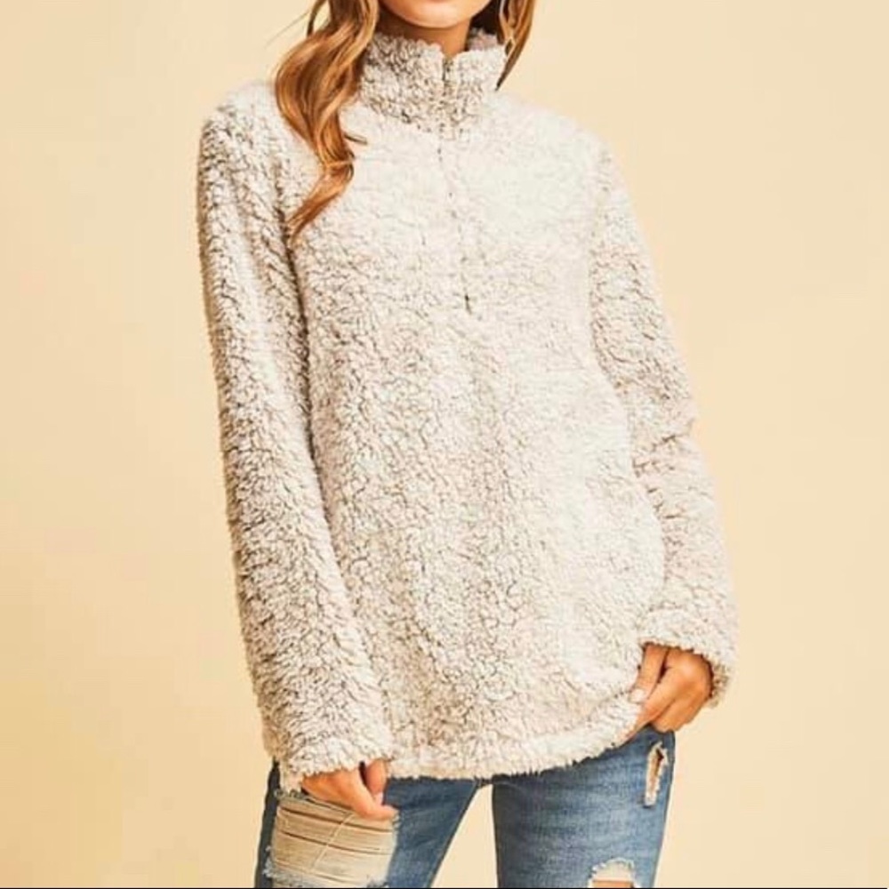 “Snow” Shaggy Pullover